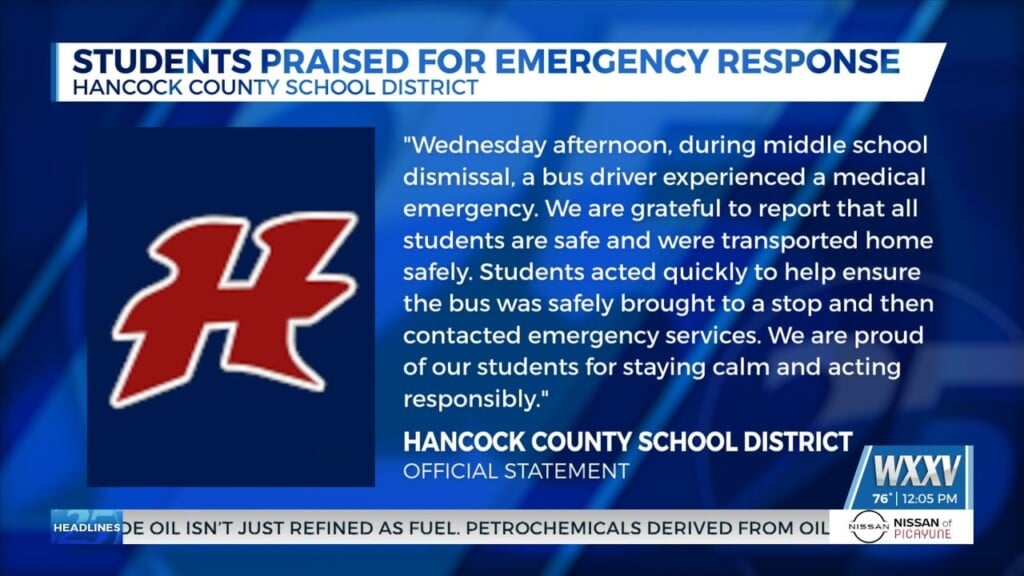 Hancock County Students Praised For Response After Bus Driver Suffered Medical Emergency
