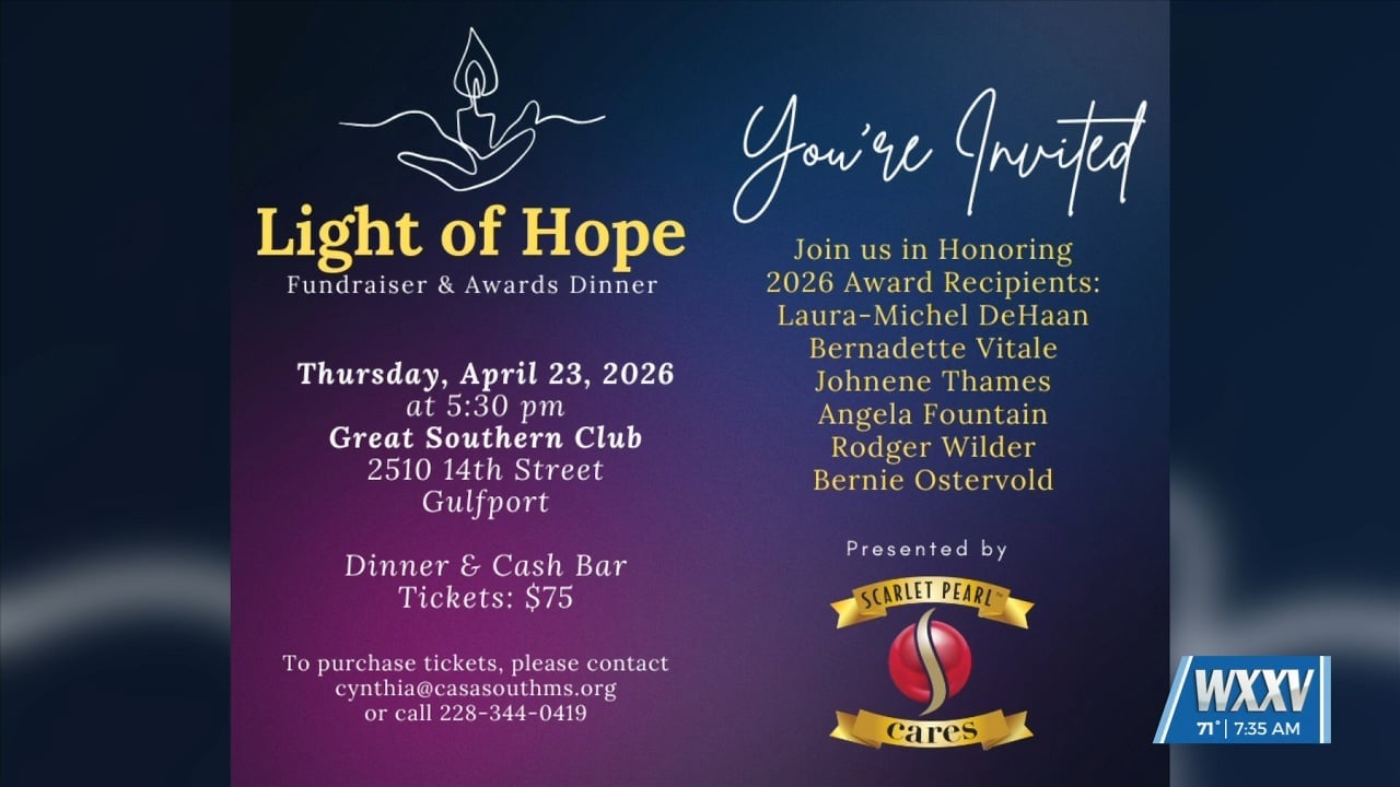 CASA of South Mississippi honoring volunteers at Light of Hope fundraiser