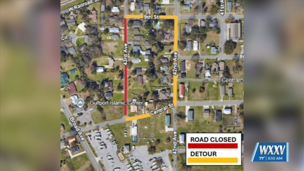 Road Closure For 43rd Avenue In Gulfport Scheduled
