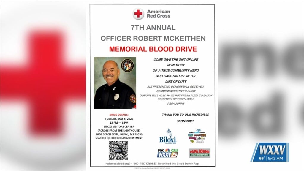 7th Annual Blood Drive Honoring Fallen Officer Robert Mckeithen Set In Biloxi