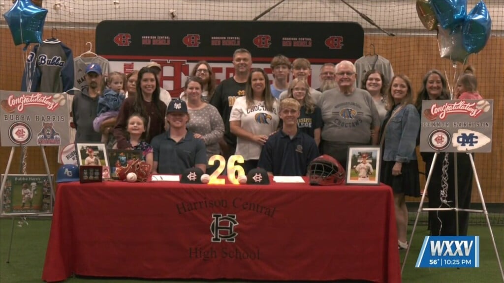 Harrison Central Baseball Celebrates Two Athletes Signing To The Next Level!