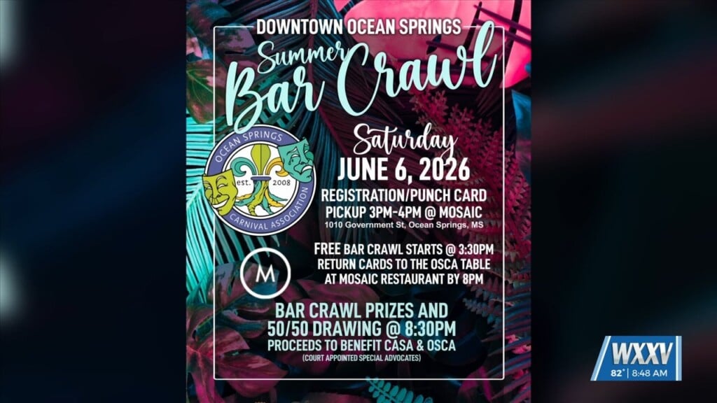 Ocean Springs Carnival Association To Host Summer Bar Crawl Benefiting Casa