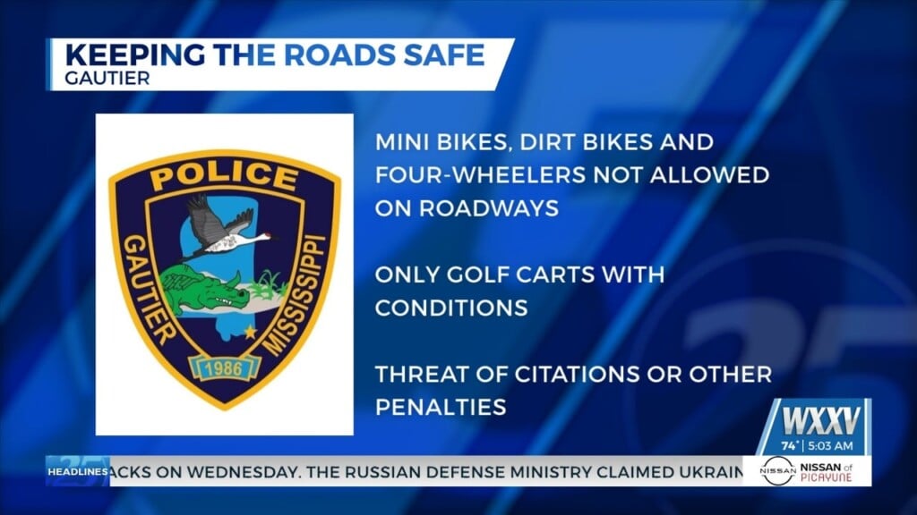 The Gautier Police Department Issue Road Safety Reminders