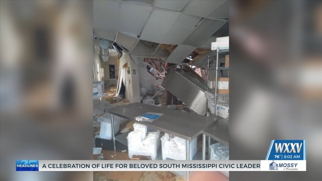 Rain Causes Roof To Collapse At Burnham’s Vital Care In Moss Point