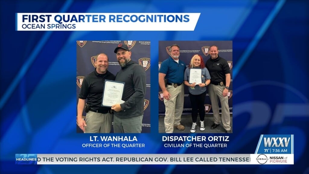 Ocean Springs Police Department Recognizes Two Members