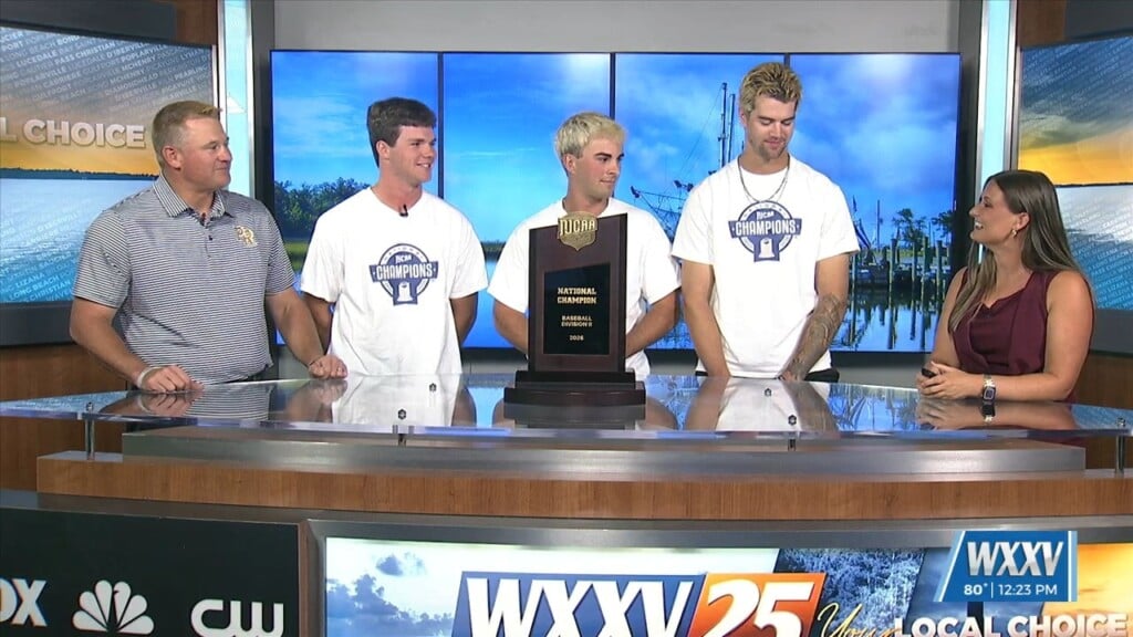 World Series Champions In The Wxxv Studio! Watch Prcc Baseball's Live Interview From Our Noon Show!