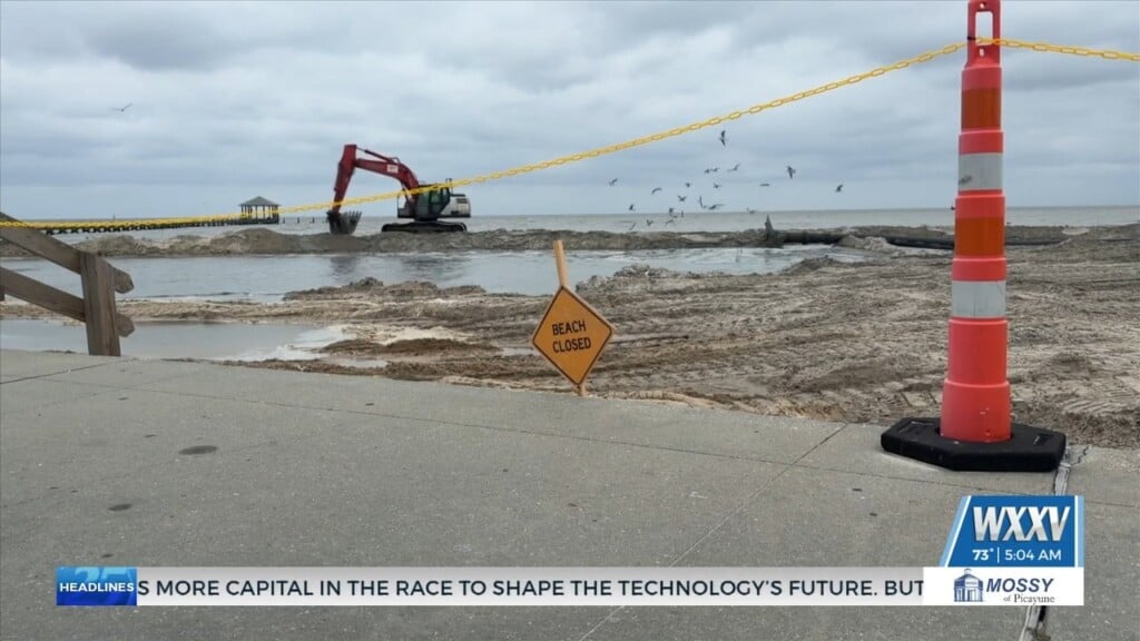 Work Continues On Beach Restoration Project In Harrison County