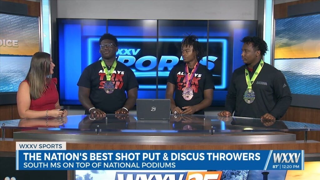 Nation’s Best Shot Put And Discus Throwers Stop By The Wxxv Studio