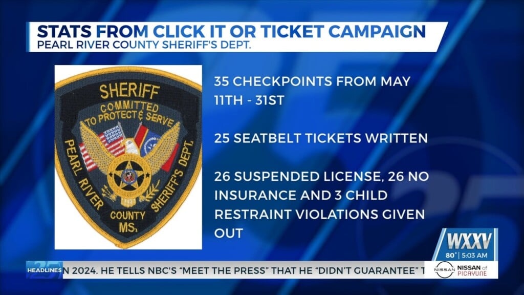 Pearl River County Sheriff’s Department Shares Numbers From Click It Or Ticket Campaign