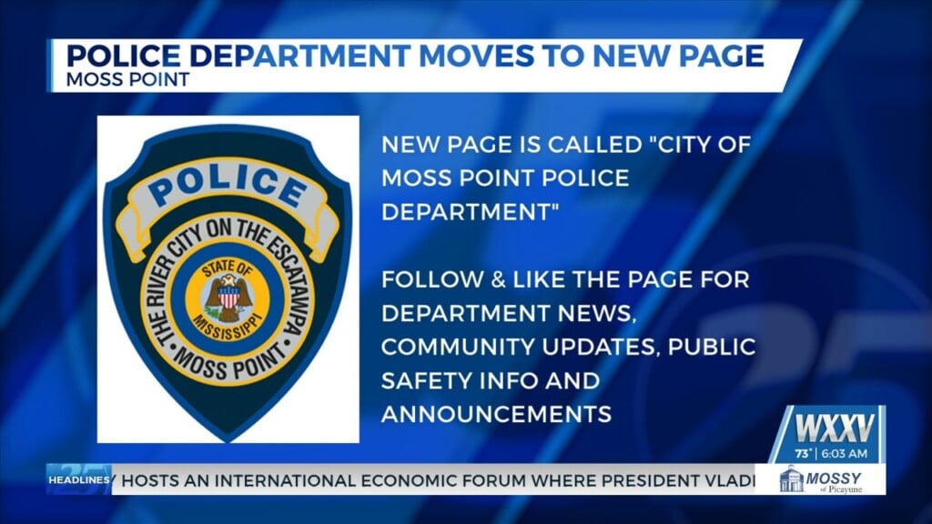 Moss Point Police Department Moves To New Facebook Page