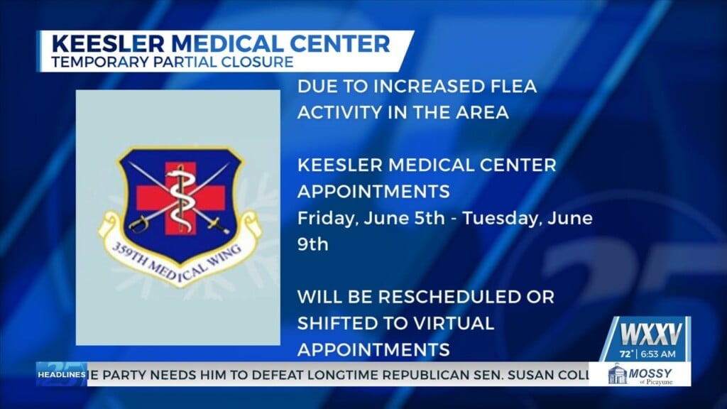 Parts Of Keesler Medical Center Temporarily Closed Due To Increased Flea Activity In The Area