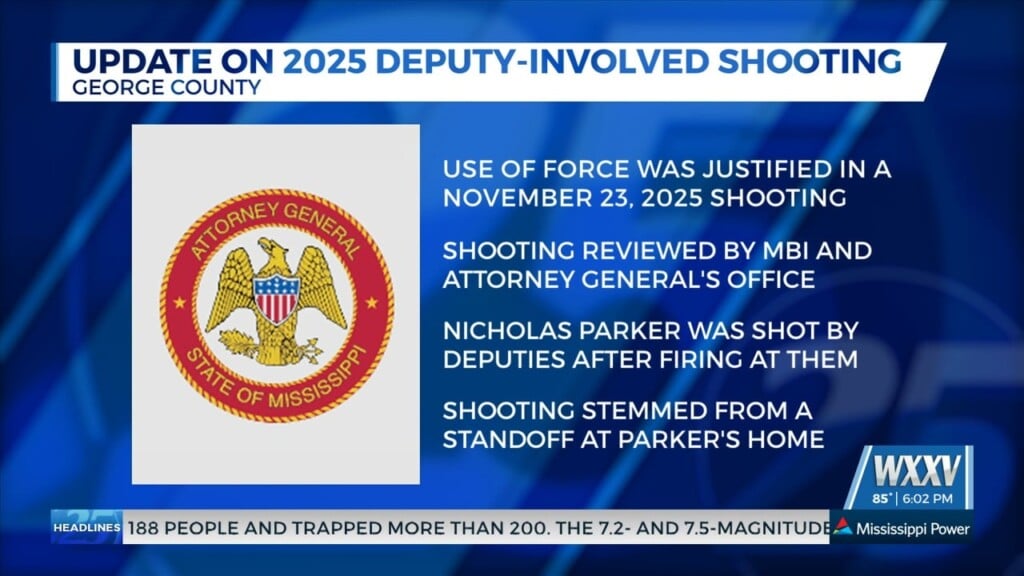 Msag Office Determines Use Of Force Was Justified In Lucedale Deputy Involved Shooting