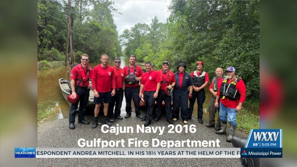 Gulfport Fire, Cajun Navy Team Up For Rescue Efforts During Biloxi River Flooding