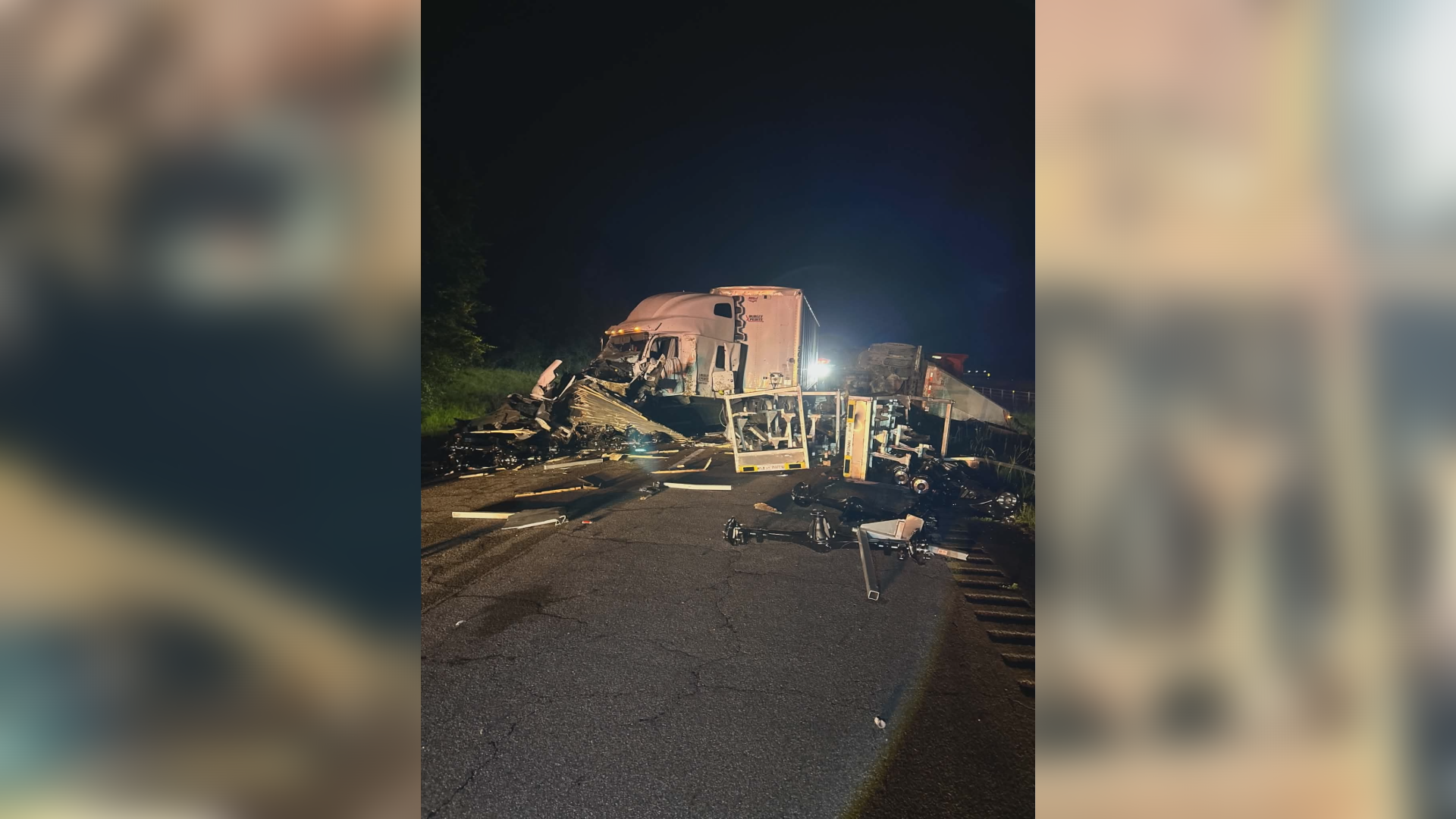 18-Wheeler wreck causing traffic diversions in Pearl River County