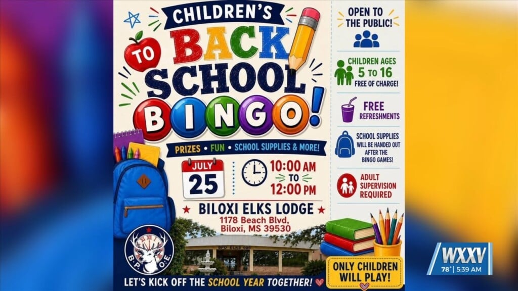 Elks Lodge In Biloxi Hosting Back To School Bingo