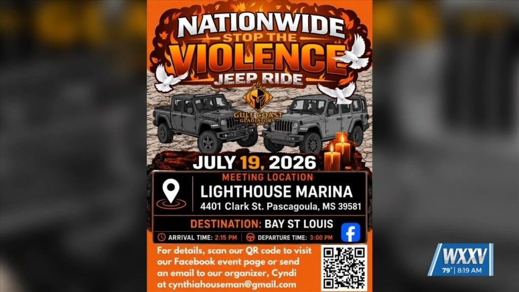 Nationwide ‘stop The Violence’ Jeep Ride Coming To Bay St. Louis