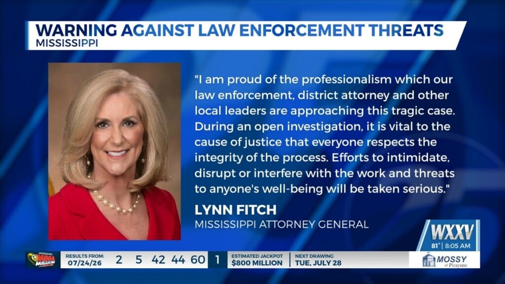Attorney Lynn Fitch Warns Against Law Enforcement Threats