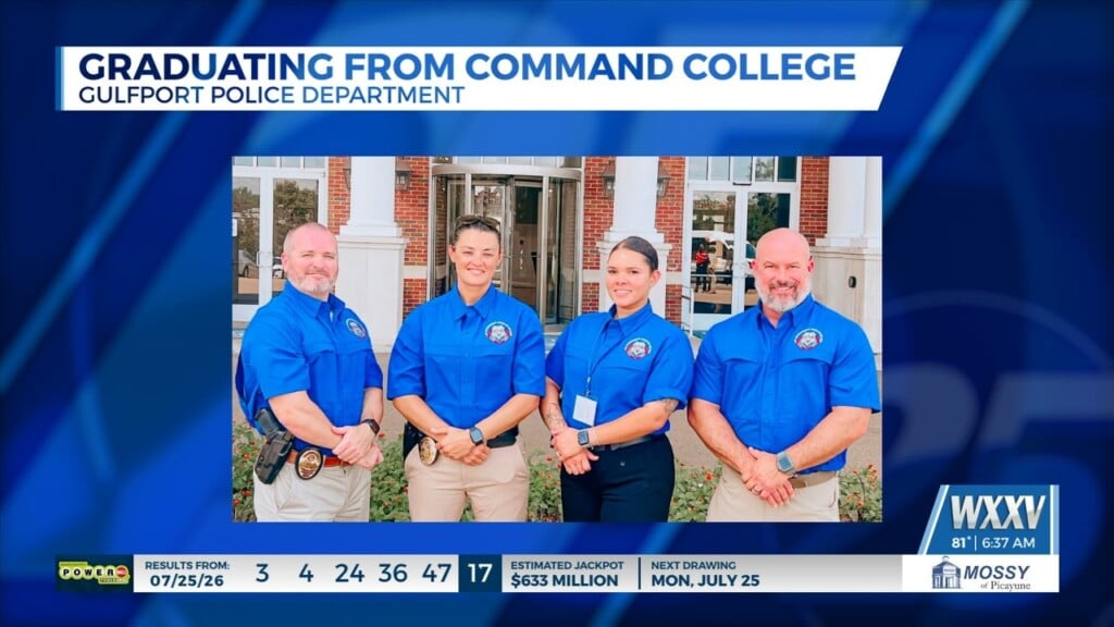 Four Gulfport Officers Graduate From Command College