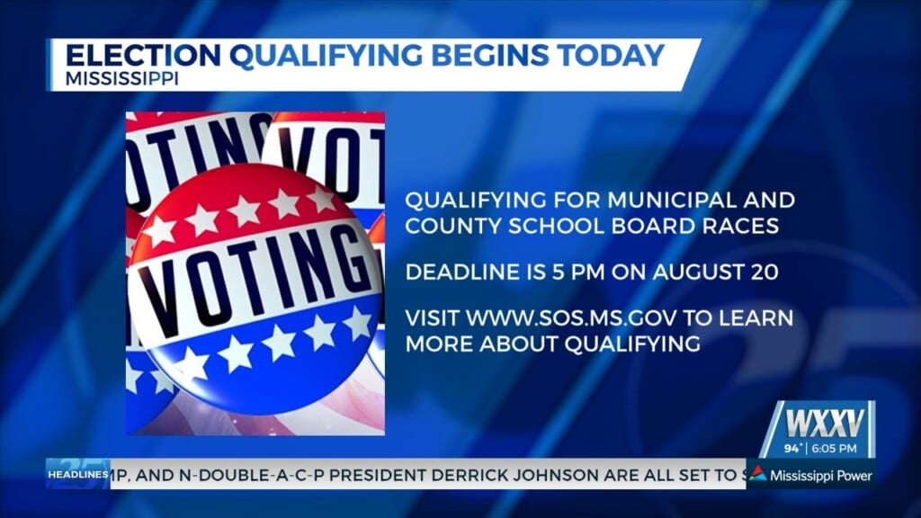 Election Qualifying Begins For Municipal And County School Board Races