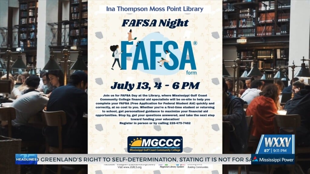 Jackson George Regional Library System Hosting Fafsa Night In Moss Point