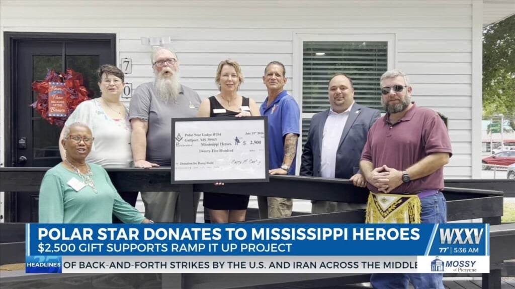 Polar Star Lodge Donates To Mississippi Heroes To Help With Ramp It Up Project