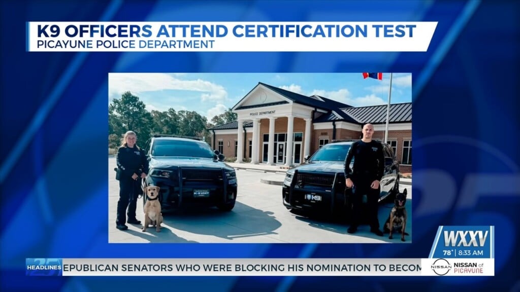 Two Picayune Police K 9 Units Achieve Annual Detection Certification
