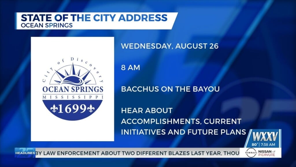 Ocean Springs Holding State Of The City Address