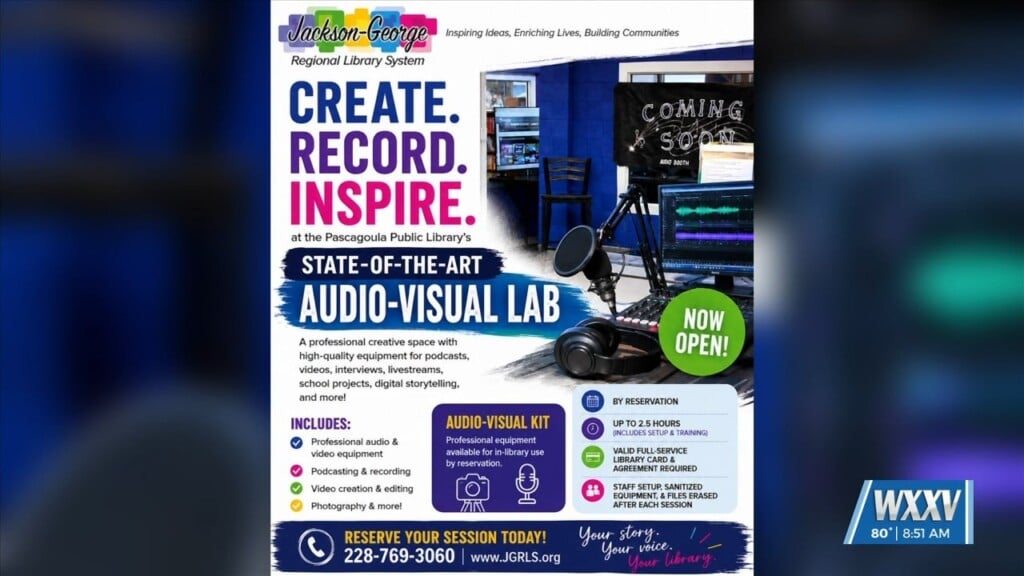 Pascagoula Public Library Gives Community Access To Audio Visual Lab