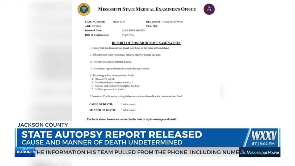 State Medical Examiner Office's Autopsy Report Released