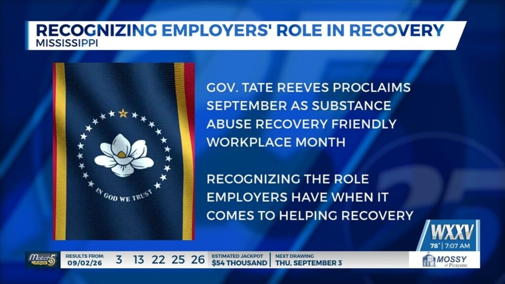 Gov. Reeves Proclaims September As Substance Abuse Recovery Friendly Workplace Month