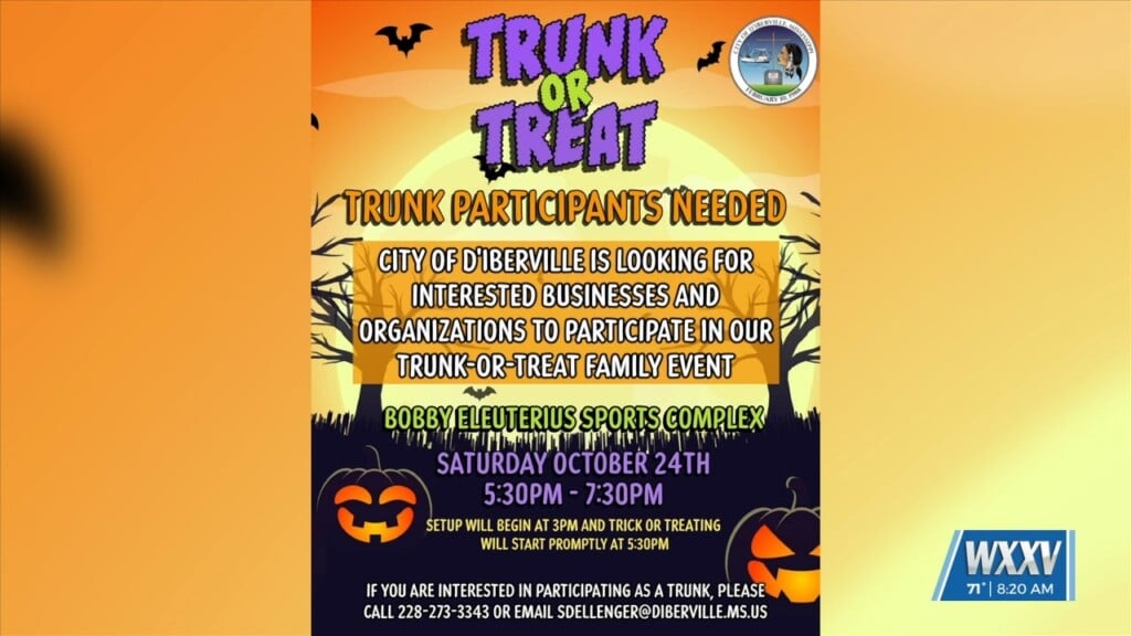 City Of D’iberville Invites Community To Halloween Trunk Or Treat Event