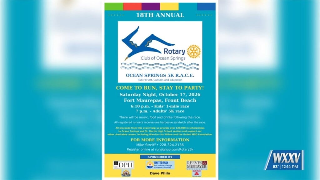 Ocean Springs Rotary Hosting 5k R.a.c.e This Weekend