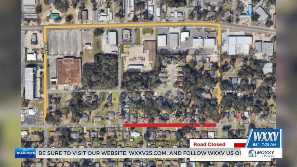 Road Closure On Demaret Drive Scheduled In Gulfport
