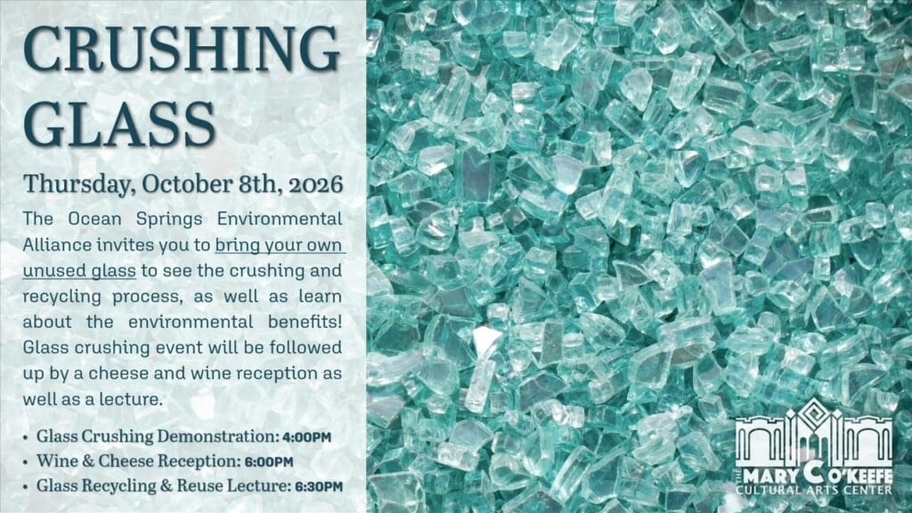 Ocean Springs Environmental Alliance Hosting Glass Crushing Event