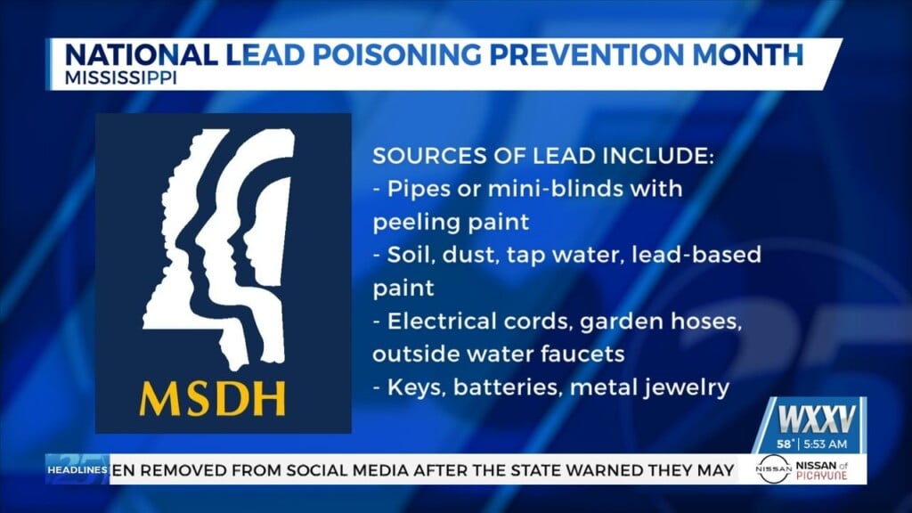Msdh Spreads Awareness For National Lead Poisoning Prevention Week