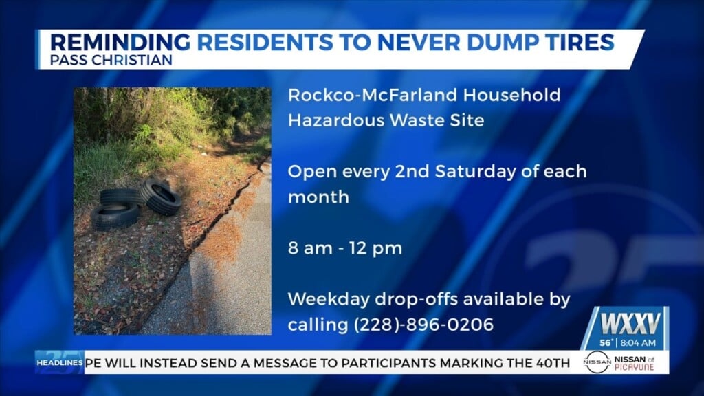 Pass Christian Fire Department Reminds Residents How To Properly Dispose Of Old Tires