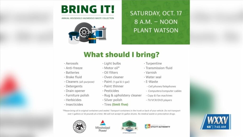 Mississippi Power Hosting Household Hazardous Waste Collection Event