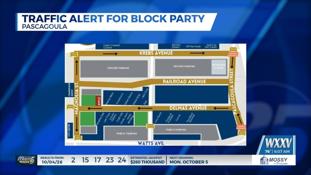 City Of Pascagoula Issuing Traffic Alert Ahead Of Cruisin’ The Coast Block Party