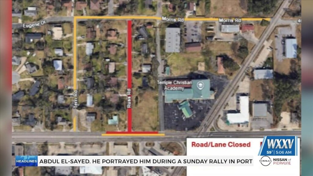Closure Scheduled For Russ Road In Gulfport