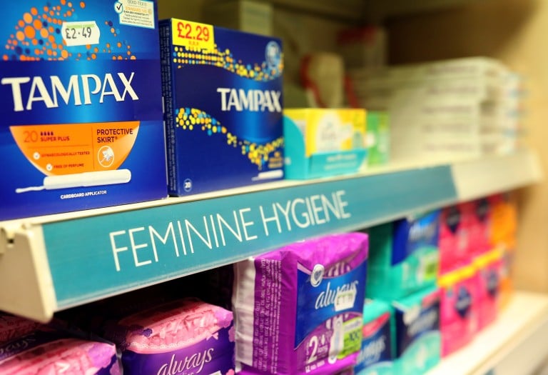 Feminine Hygiene Products Are Seen In A Shop In Perthshire, Scotland