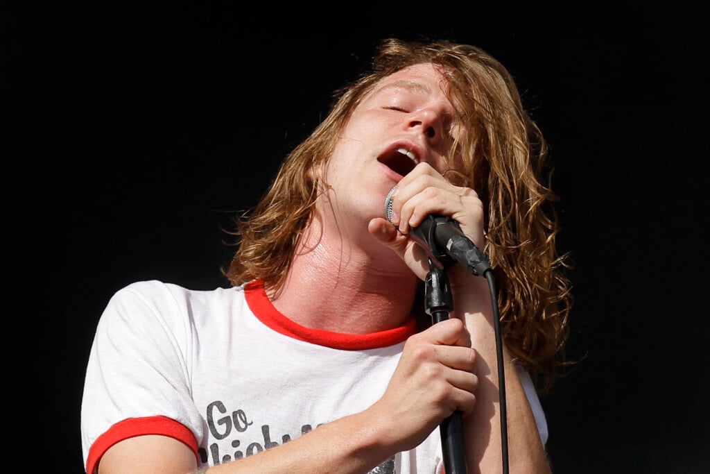 Singer Matthew Shultz Of Cage The Elephant Performs At The Rock En Seine Festival In Saint Cloud, Near Paris