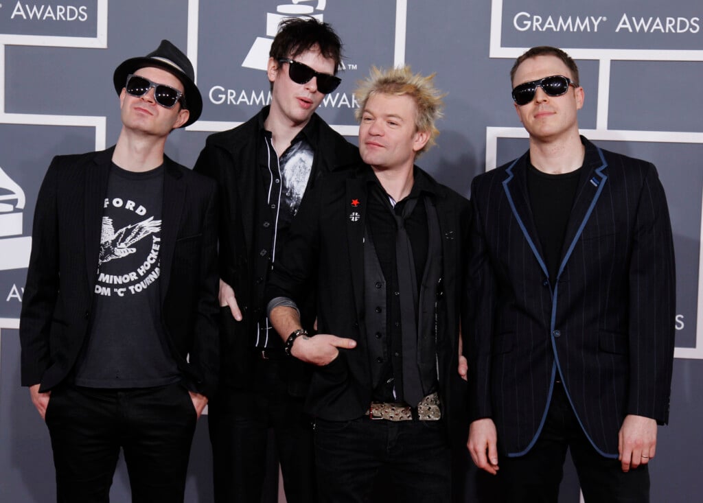 Rock Band Sum 41 Arrives At The 54th Annual Grammy Awards In Los Angeles