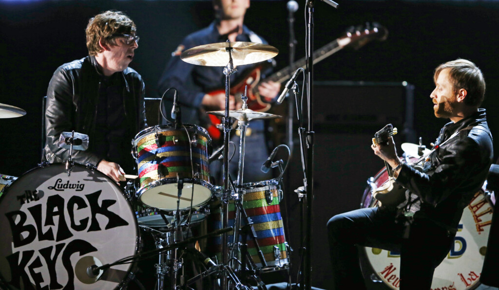 Auerbach Of The Black Keys Performs With The Preservation Hall Jazz Band At The 55th Annual Grammy Awards In Los Angeles