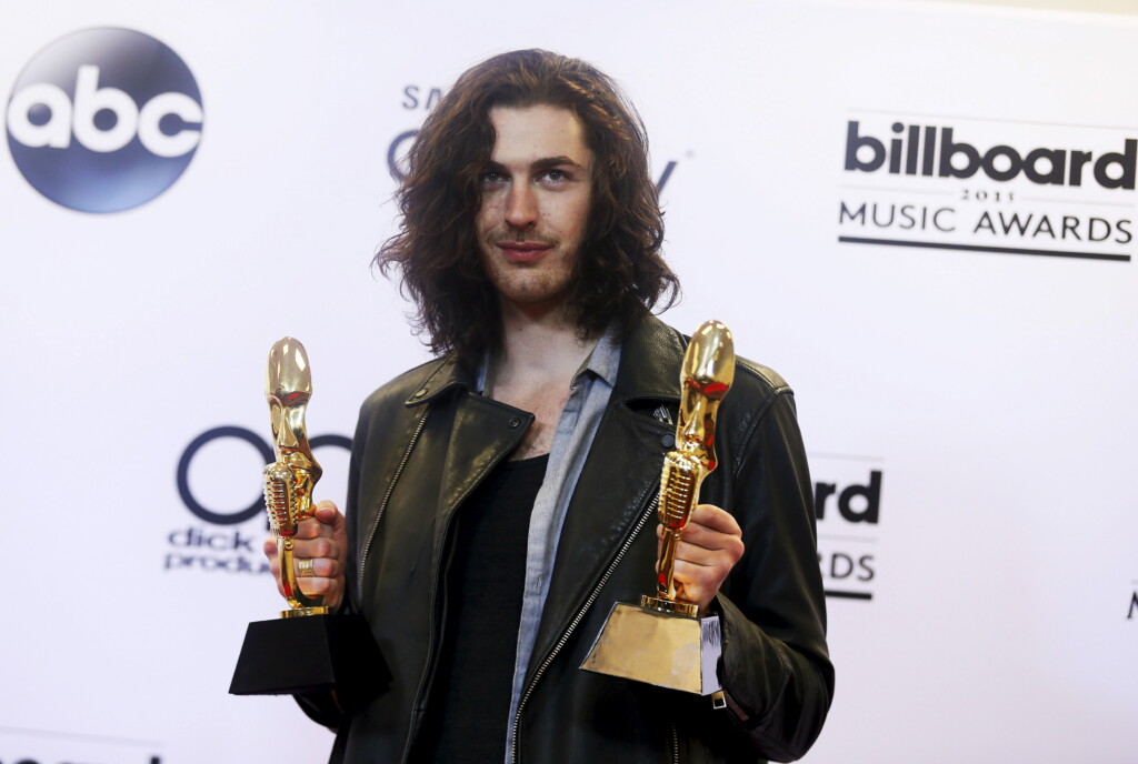 Hozier Poses With His Awards At The 2015 Billboard Music Awards In Las Vegas