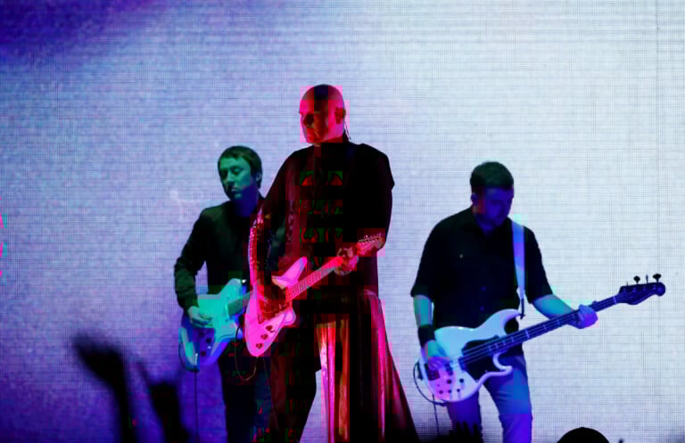 Lead Singer Corgan Of The Smashing Pumpkins Performs During Their "shiny And Oh So Bright" Tour At The Forum In Inglewood