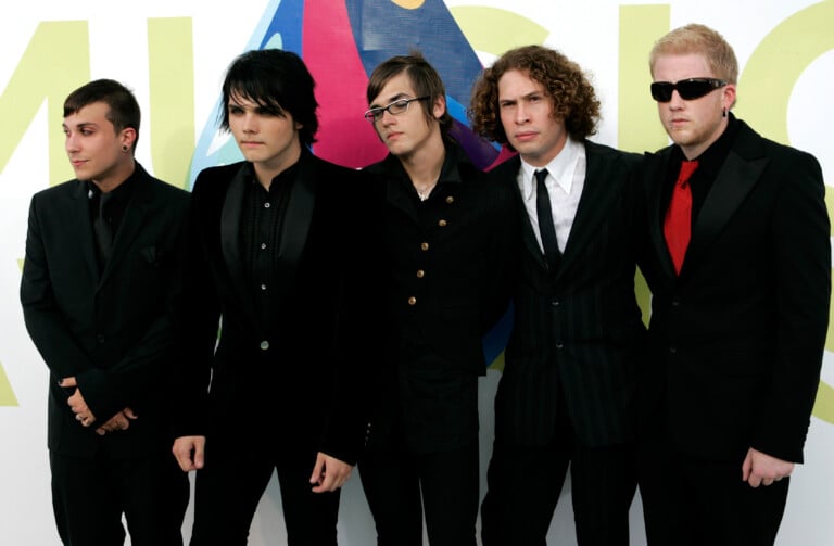 My Chemical Romance Arrives At The 2005 Mtv Video Music Awards In Miami.
