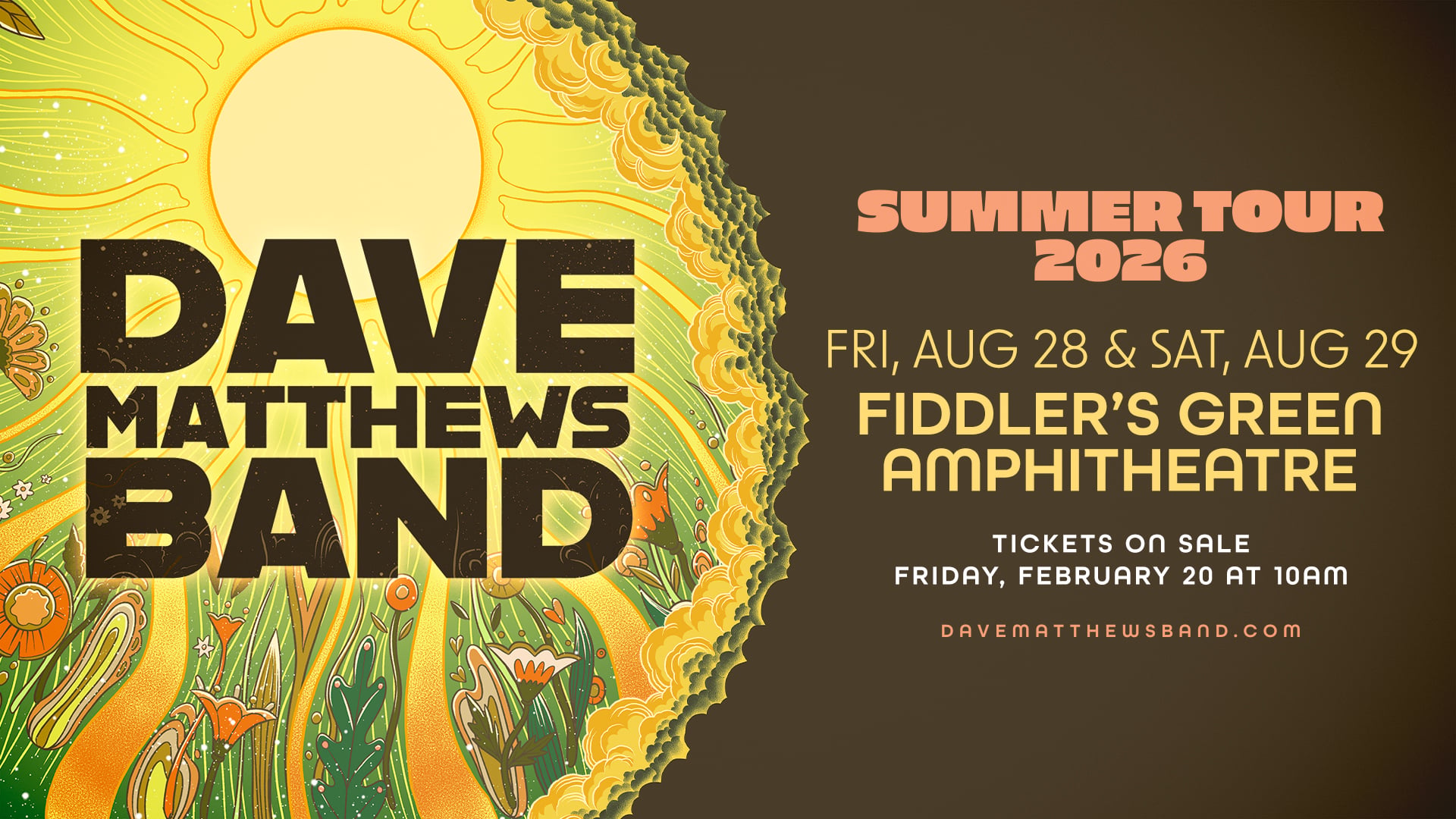 8/28/26 & 8/29/26: Dave Matthews Band at Fiddler's Green