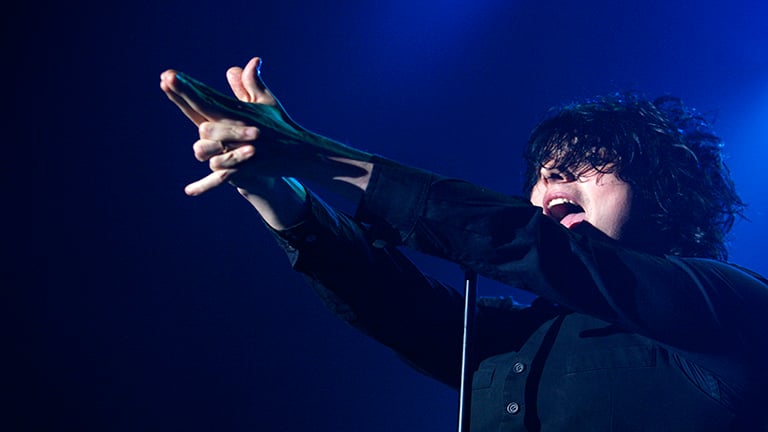 Vocalist Way Of The U.s. Rock Band My Chemical Romance Performs During A Concert In Taiwan albums